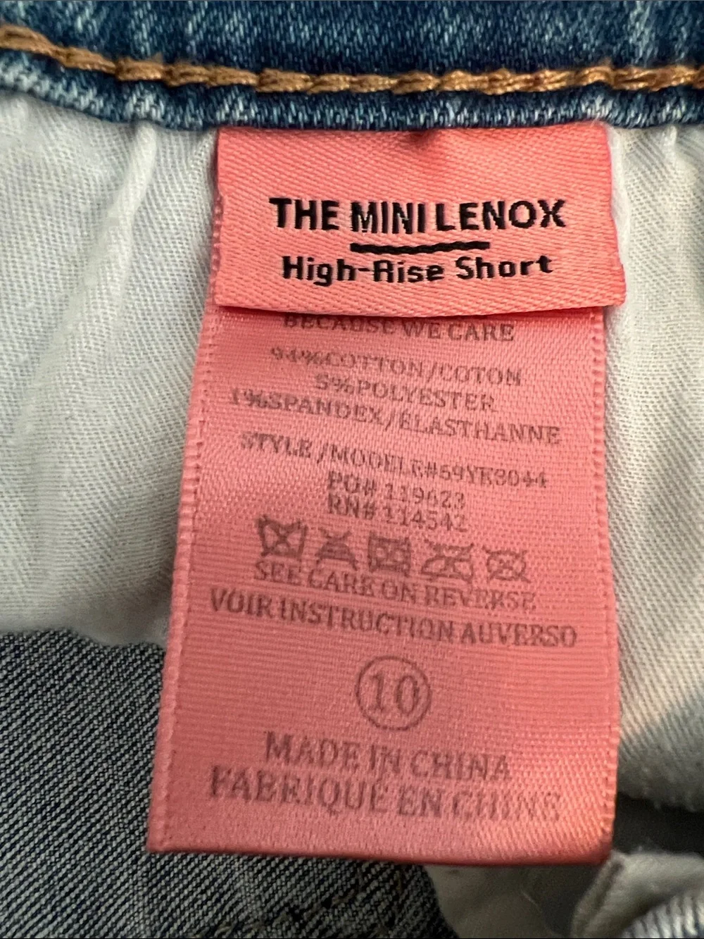 BLANKNYC Mini Lenox High Rise Distressed Denim Shorts Size 10